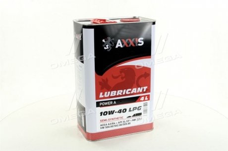 Масло моторн. AXXIS 10W-40 LPG Power A (Канистра 4л) AXXIS Польша 48021043874