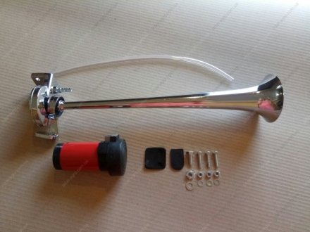 Сигнал дудка с компрессором 1шт метал 450мм 12V <ДК> Дорожня карта SL-1019C