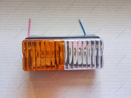 Ліхтар передній МТЗ, ЮМЗ жовто/білий старого зразку, пластик лівий/правий з лампами (ДК) Дорожня карта ФП-204П