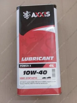 Олія моторна AXXIS 10W-40 Power Х (Каністра 4л) AXXIS Польша AX-2034