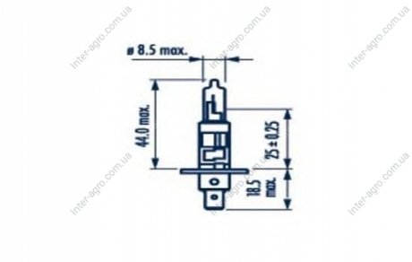 Лампа накаливания H1 12V 55W P14,5s NARVA 48320B1