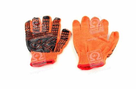 Рукавички робочі в'язані підвищеної міцності з ПВХ крапкою <ДК> Дорожня карта DK-PR1