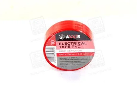 Ізолента червона 19mm*10 <AXXIS> AXXIS Польша ET-912 R