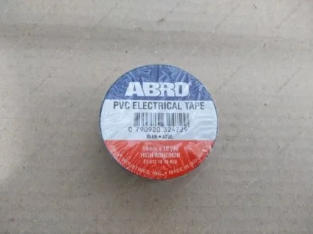 Изолента синяя 19mmх10 ABRO ET-912-18-10-BLU