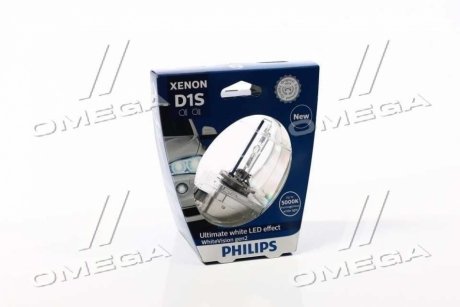 Лампа ксенонова D1S 85V 35W P32d-3 WhiteVision gen2 5000K Philips 85415WHV2S1 (фото 1)