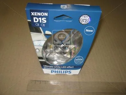 Лампа ксеноновая D1S 85V 35W P32d-3 WhiteVision gen2 5000K Philips 85415WHV2S1