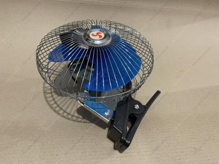 Вентилятор автомобільний 8 дюймів, з перемикачем (прищіпка), 12В <> Дорожня карта DK-8220 (фото 1)