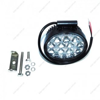 Фара LED круглая 42W, 14 ламп, 116*137,5мм, широкий луч 12/24V 6000K (ТМ JUBANA) Jubana, Литва 453701050