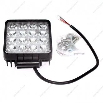 Фара LED квадратная 48W, 16 ламп, 110*164мм, узкий луч 12/24V 6000K (ТМ JUBANA) Jubana, Литва 453701051
