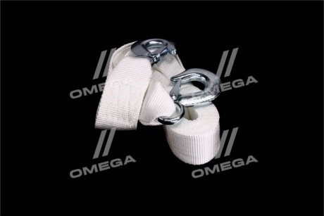 Трос буксирувальний 5т. стрічка 50мм. 5м. С гак, білий <ДК> Дорожня карта DK46-206E-1