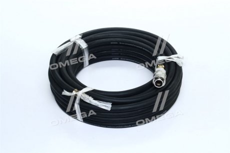 Шланг резиновый воздушный армированный 20атм 6х13 мм- 10м с быстросъемами (про-во) Intertool PT-1720 (фото 1)