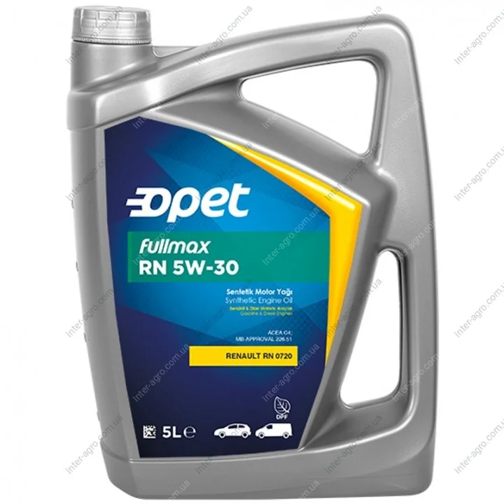 Олива моторна 5W-30 FULLMAX RN синт 5 л Opet 5W-30 FULLMAX RN 5L (фото 1)