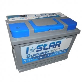 Акумулятор стартерний (I STAR Standard) 6СТ-77 А3 77Ah EN760 (278x175x190) Євро (-/+) KAINAR 577 72 04