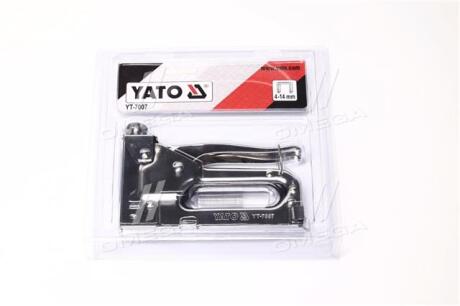 Степлер с регулятором силы : для скоб b = 11,3 мм, h = 4-14 мм, t = 0,7 мм [12/24], шт(про-во) YATO YT-7007