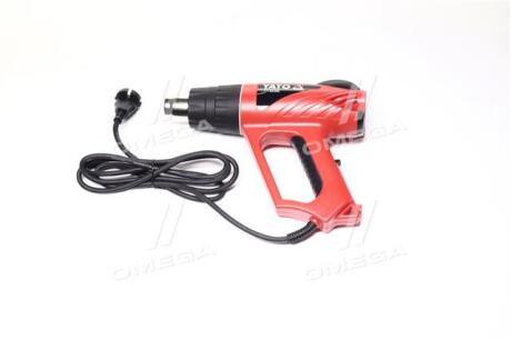 Фен технический сетевой : P = 2000 Вт 0 550 ° C, t ° режима: 350 ° С / 500 ° С [10](про-во) YATO YT-82288