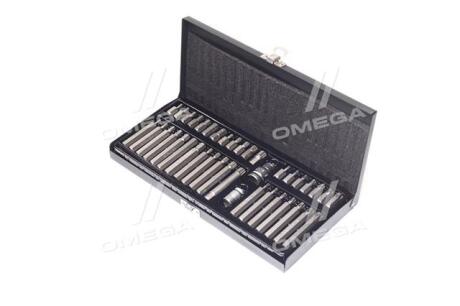 Набор насадок отверточных : адаптеры 1/2", 3/8",HEX SPLINE TORX CrV[мет. Кейс] 40 шт(про-во) YATO YT-0400