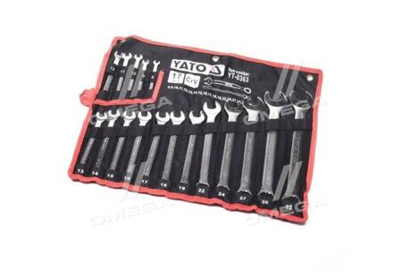 Ключи рожково накидные : М = 8-32 мм, Набор 17 шт. САТИН [3], компл(про-во) YATO YT-0363