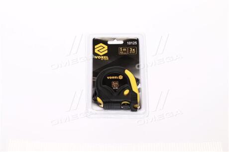 Рулетка : L = 5 м x 19 мм, 3 фіксатори [12/120] (VOREL) YATO 10125