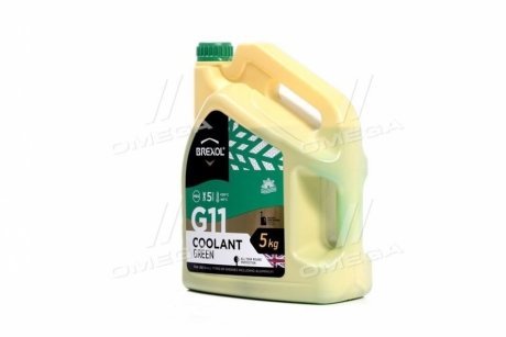 Антифриз GREEN G11 Antifreeze (зелений) 5kg BREXOL Antf-015