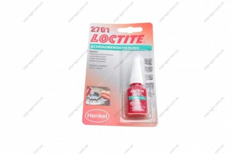 Фіксатор різьби Loctite 2701 анаеробний, високої міцності 5мл Н/в 195911