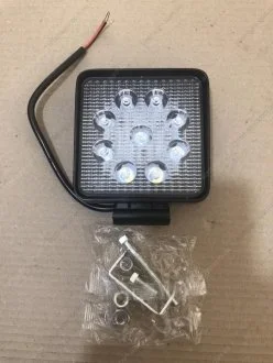 Фара LED додаткова 12/24V/27W (9 діодів) (квадратна) СТАНДАРТ <ДК> Дорожня карта DK B2-27W-STD