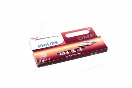 Батарейка LR03 / AAA Power Alkaline Blister 12шт Philips LR03P12W/10