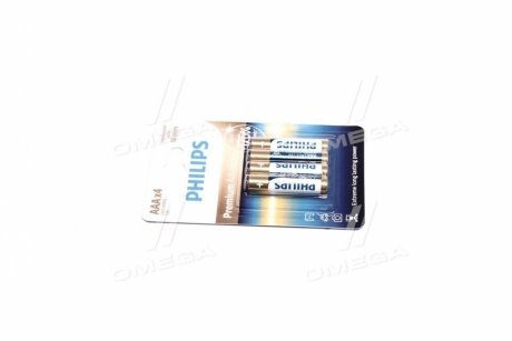 Батарейка LR03/AAA Premium Alkaline Blister 4шт Philips LR03M4B/10