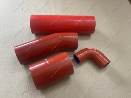 Патрубок радиатора КАМАЗ (СИЛИКОН красный, к-кт 4 шт) DETALKA 5320-1303010/26/27