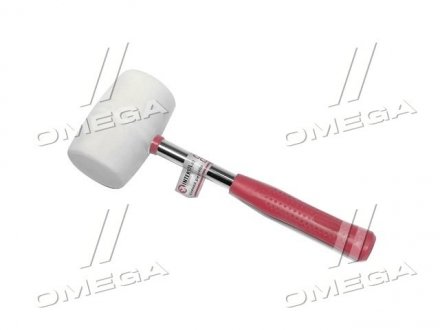 Киянка резиновая 680г. 80 мм, белая резина, металлич. ручка(про-во) Intertool HT-0235 (фото 1)