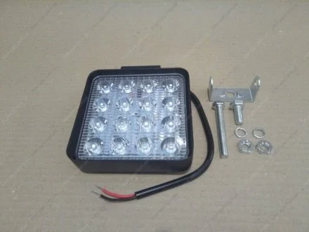 Фара LED додаткова МТЗ 48W, 16 ламп, 110х128мм, прямокутна СТАНДАРТ (ДК) Дорожня карта DK B2-48W-STD