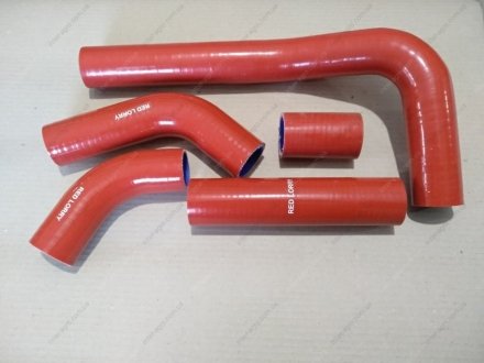 Патрубок радиатора ГАЗЕЛЬ 3-литровая (СИЛИКОН красный, дв. УМЗ 4215, к-кт 5 шт) RED LORRY 33021-1303010 (фото 1)