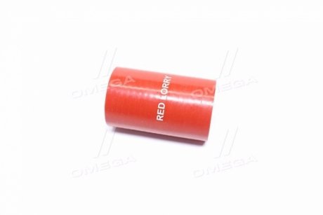 Патрубок радиатора КРАЗ 250,260 верхний (СИЛИКОН красный, D=40 мм., L=80 мм.) RED LORRY 250-1303024