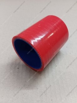 Патрубок турбокомпресора КАМАЗ ЄВРО 1,2 повітряний (СИЛІКОН червоний, D=50 мм, L=70 мм) RED LORRY 7406.1118276