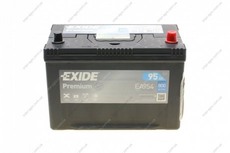 Аккумулятор 95Ah-12v PREMIUM (302х171х222),R,EN800 КАТ. -10 EXIDE EA954