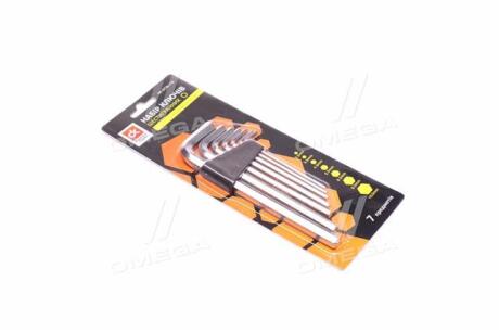 Набір ключів шестигранних 7 пр., 2.5-10 мм, L=180 мм <ДК> Дорожня карта DK-ST25-718