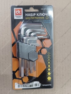 Фото 1 - набір ключів шестигранних 9 пр., 1.5-10 мм, L = 130 мм <ДК> Дорожня карта DK-ST15-913 Набір ключів шестигранних 9 пр., 1.5-10 мм, L = 130 мм <ДК> Дорожня карта DK-ST15-913 (фото 1)