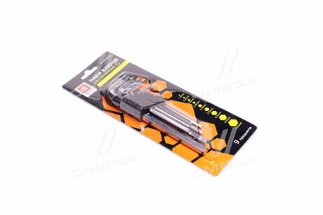 Набір ключів шестигранних 9 пр., 1.5-10 мм, L=180 мм <ДК> Дорожня карта DK-ST15-918