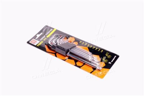 Набір ключів TORX 9 пр., Т10-50, L = 180 мм <ДК> Дорожня карта DK-ST34-918