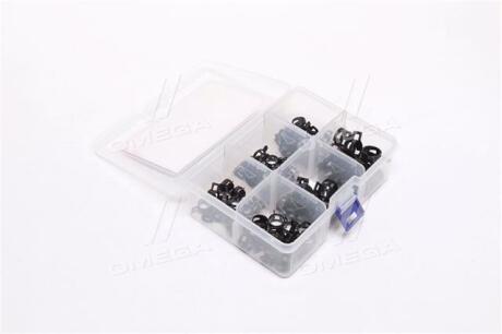 Фото 1 - набор хомутов пружинных 84 шт. RIDER RD- 6x84 Набор хомутов пружинных 84 шт. RIDER RD- 6x84 (фото 1)