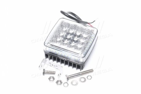 Фара LED прямоугольная 27W, 16+36 ламп, 107*109мм, комб. луч 12/24V 6000K, 3600Lm (JUBANA) Jubana, Литва 453701084 (фото 1)