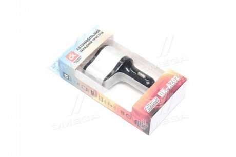 Автомобільний зарядний пристрій 2USB (12 / 24V - 5V 2,1A) і прикурювач (12/24 -5A 60W) <ДК> Дорожня карта DK-AZ02