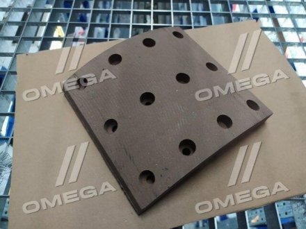 Накладка гальмівна КамАЗ-6520 ЄВРО свердлена R0 15/18 (ДК) Дорожня карта 6520-3501105