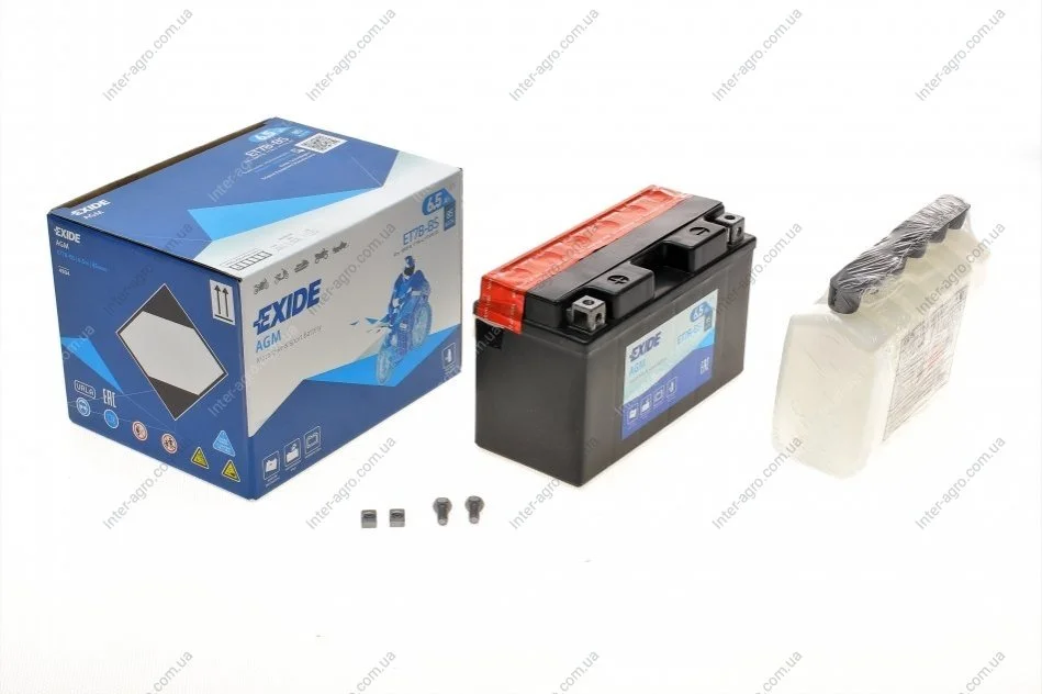Аккумулятор 6,5Ah-12v Exide AGM (150х65х93),L,EN85 EXIDE ET7B-BS (фото 1)