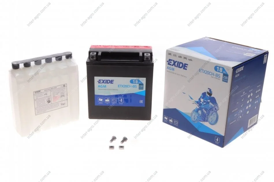 Аккумулятор 18Ah-12v Exide AGM (150х87х161),L,EN230 EXIDE ETX20CH-BS (фото 1)