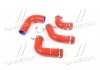 Патрубок радиатора ГАЗЕЛЬ ЕВРО 2-3 (СИЛИКОН красный, дв. 405, к-кт 5 шт.) с хомутами RED LORRY 405-1303000 (фото 3)
