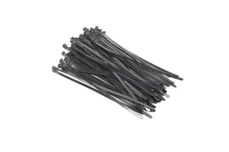 Хомут пластиковий багаторазового використання 6х300 мм., чорний 100 шт/уп. <ДК> Дорожня карта DK-G7.6*300BK