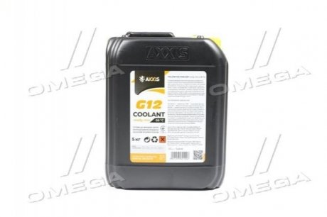 Антифриз YELLOW G12 Сoolant Ready-Mix -36°C <AXXIS> (жовтий) (Каністра 5кг) Н/в P999-G11Ye RDM5