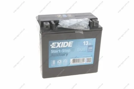 Акумулятор 13Ah-12v AGM AUXILIARY (150х90х145), L, EN200 EXIDE EK131 (фото 1)