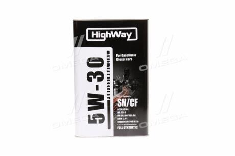 Олива моторна HighWay 5W-30 SN/CF (Каністра 4л) Н/в 10117