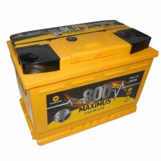 Акумулятор стартерний (MAXIMUS Premium) 6СТ-77 А3 77Ah EN800 (278x175x190) Євро (-/+) KAINAR 577 76 04